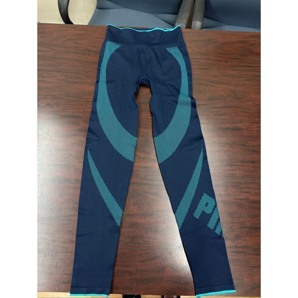 NWT PINK Victoria’s Secret Blue Active Leggings Size Small
